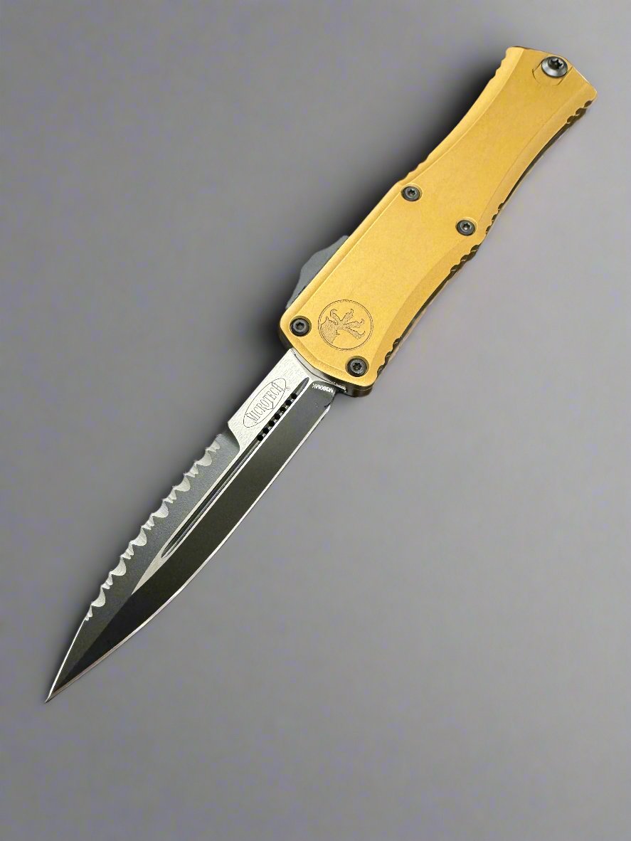 Microtech Knives Mini Hera Tan Standard w/ Full Serrated Bayonet M390MK 1701M-3 TA