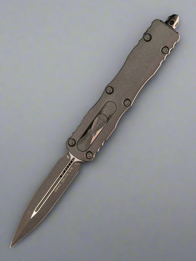 Microtech Knives Dirac Delta Double Edge Cerakote Dark Tungsten Standard 227-1 CDT