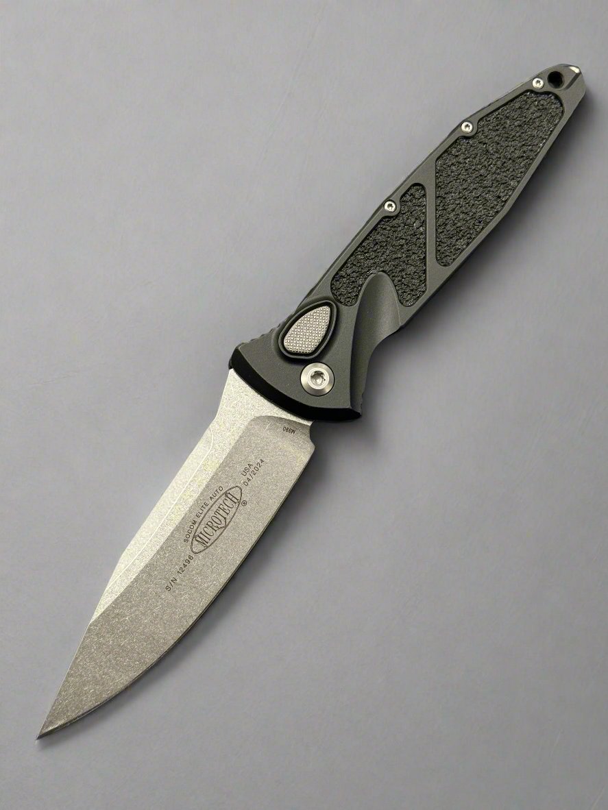 Microtech Socom Elite S/E Auto Stonewash Standard 160A-10