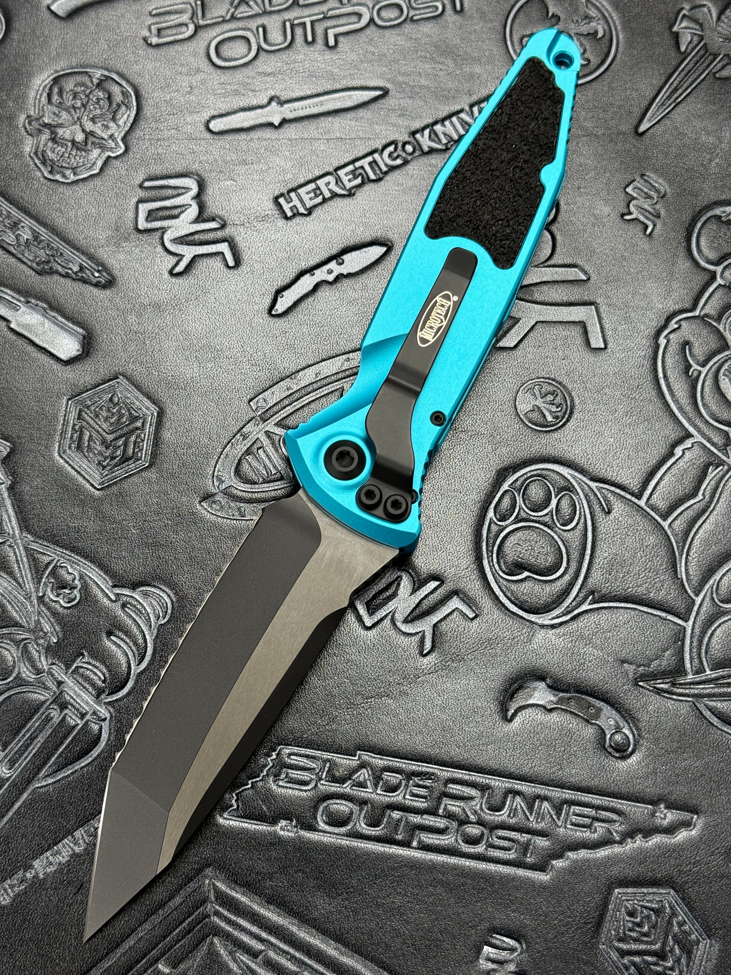 Microtech Socom Elite Tanto T/E Full Serrated Auto Turquoise Tactical 161A-3 TQ