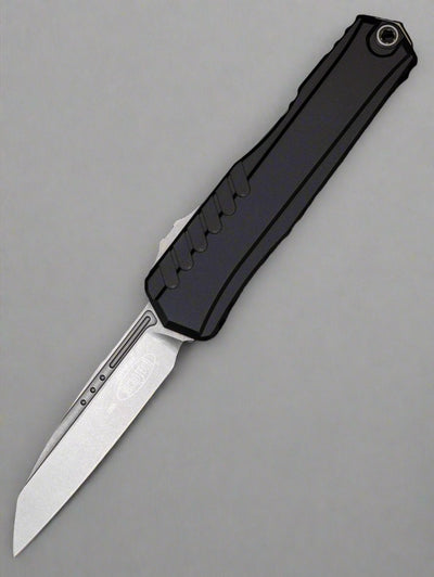 Microtech 1241-10 Cypher II S/E - Black Handle - Stonewashed Blade