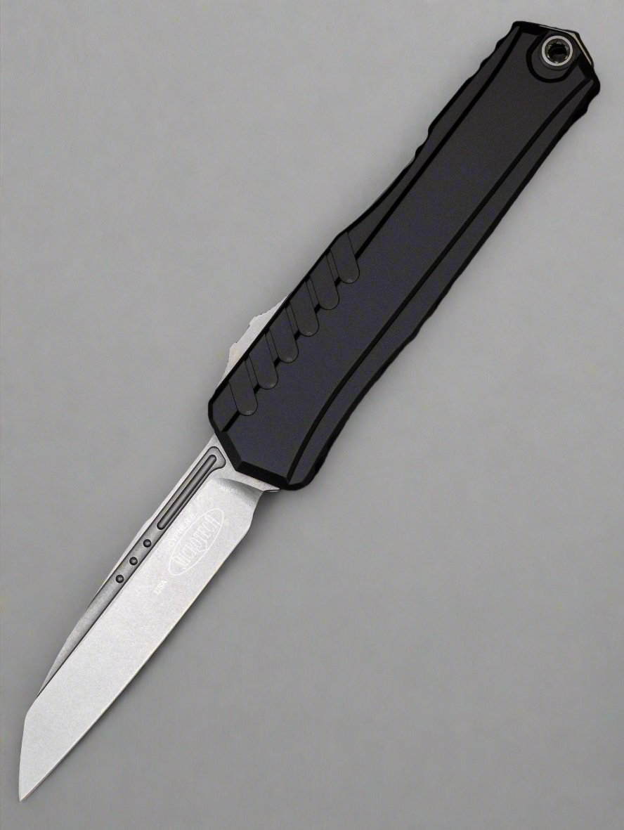 Microtech 1241-10 Cypher II S/E - Black Handle - Stonewashed Blade