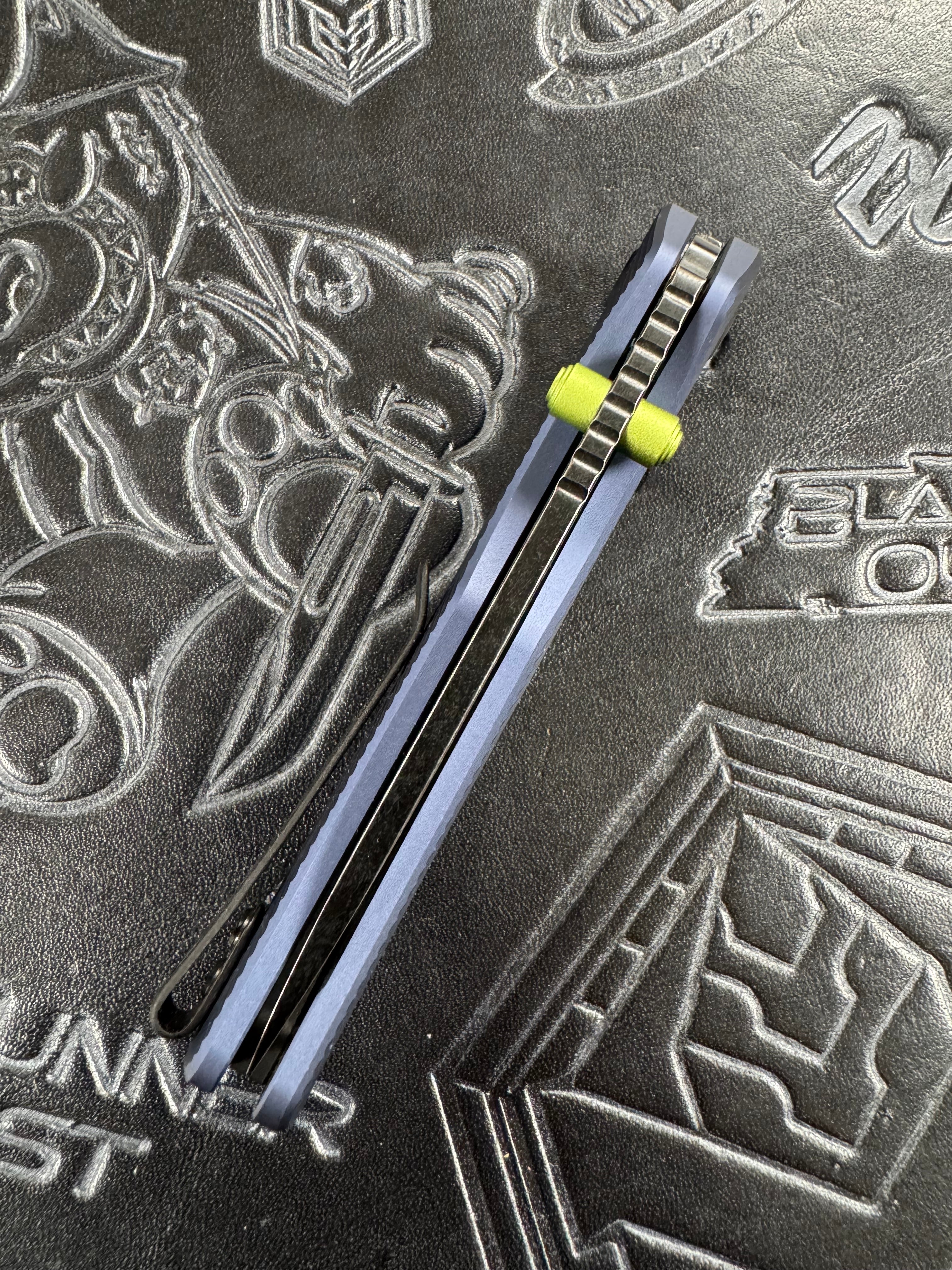 Vosteed Marten - Top Liner Lock (2.98" 154CM Blade & Aluminum Handle) - A1603 Black Stonewash Purple