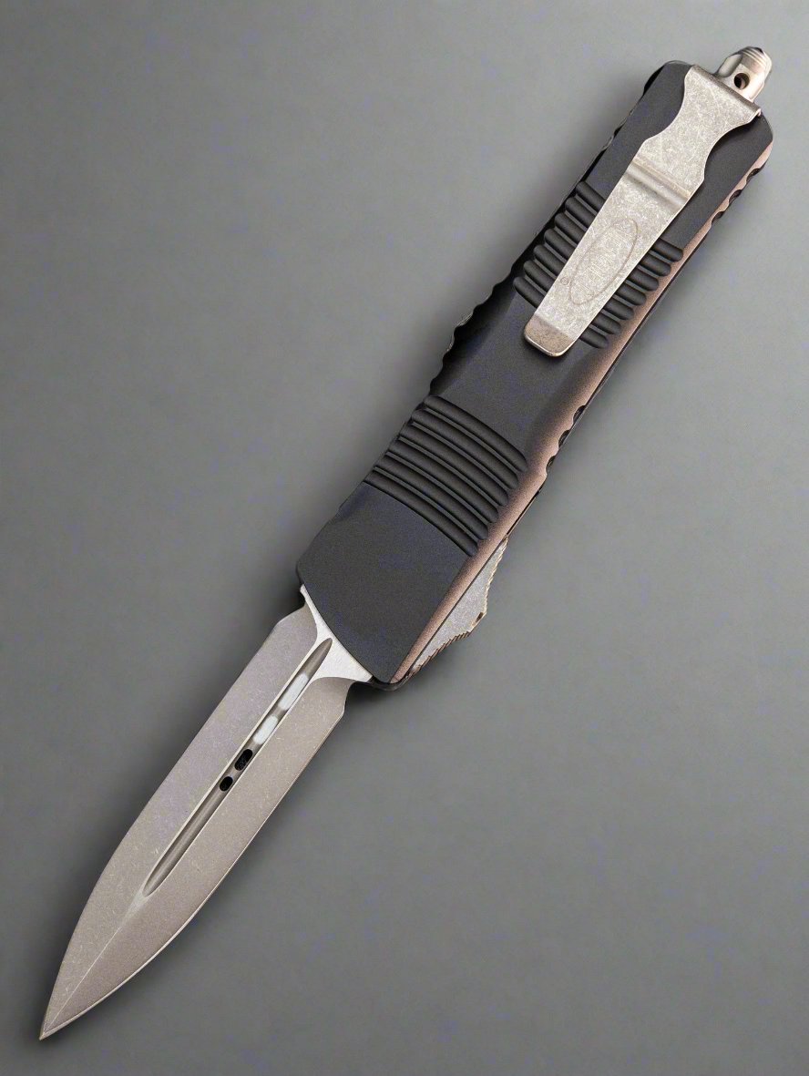 MICROTECH COMBAT TROODON BLACK DOUBLE EDGE APOCALYPTIC BLADE 142-10 AP