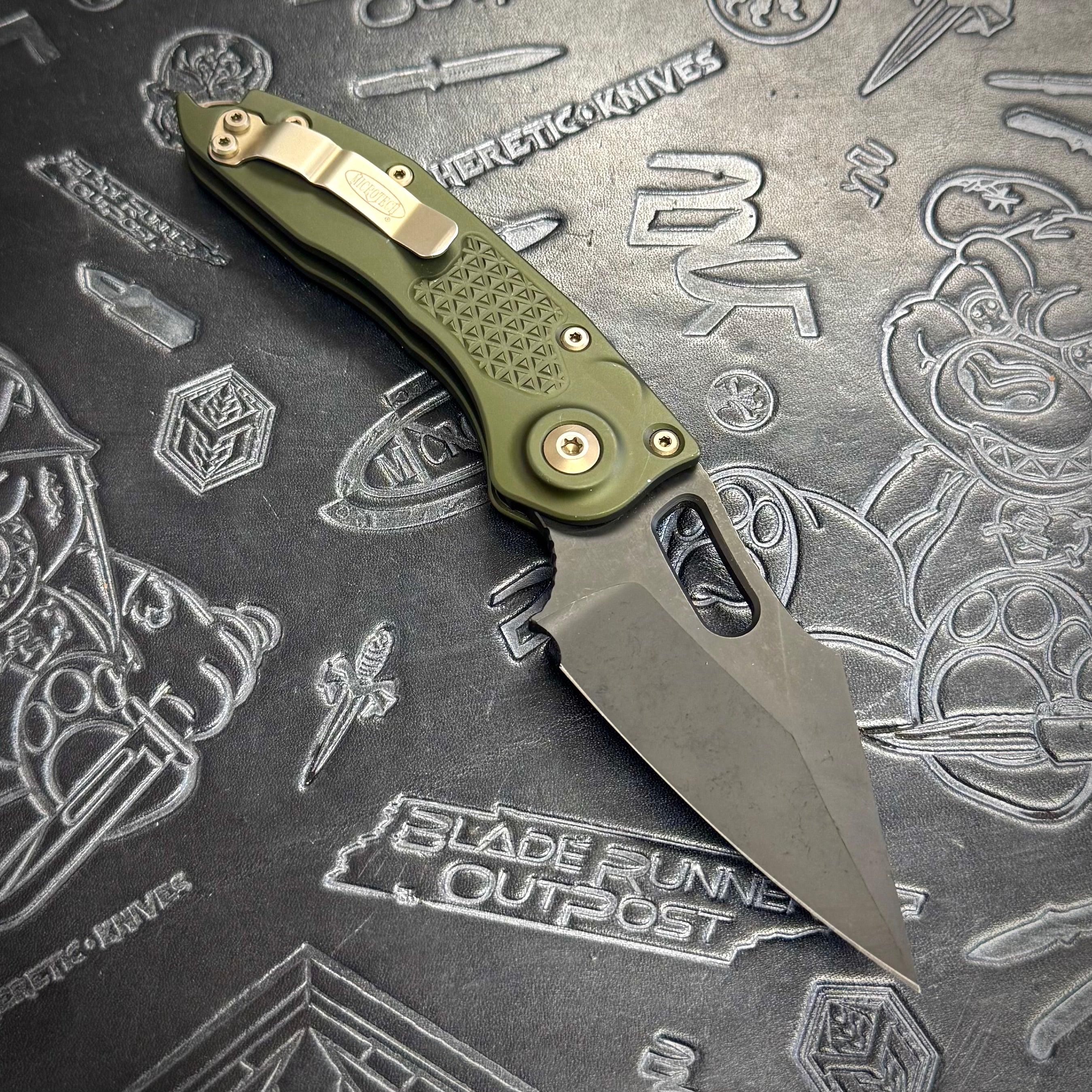 Microtech Stitch Auto - OD Green- DLC standard 169-1 DLCOD