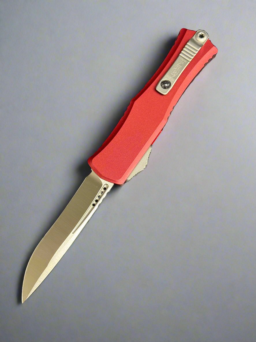 Microtech Knives Mini Hera Satin Recurve M390MK w/ Merlot Handle 1705M-4 MR