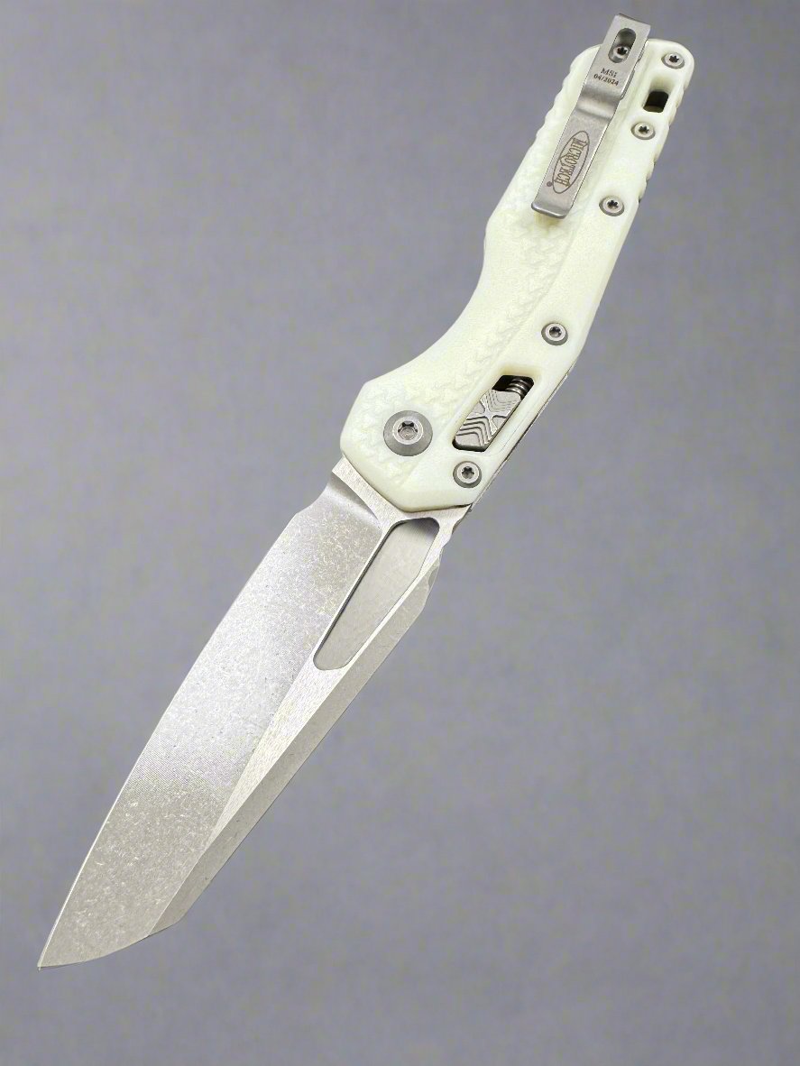 Microtech Knives MSI RAM LOK White Polymer & M390MK Apocalyptic Standard 210T-10 APPMWH