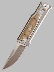 REATE EXO-MINI POCKET KNIFE GREEN MICARTA INLAY HANDLE CPM-3V DROP POINT BLADE