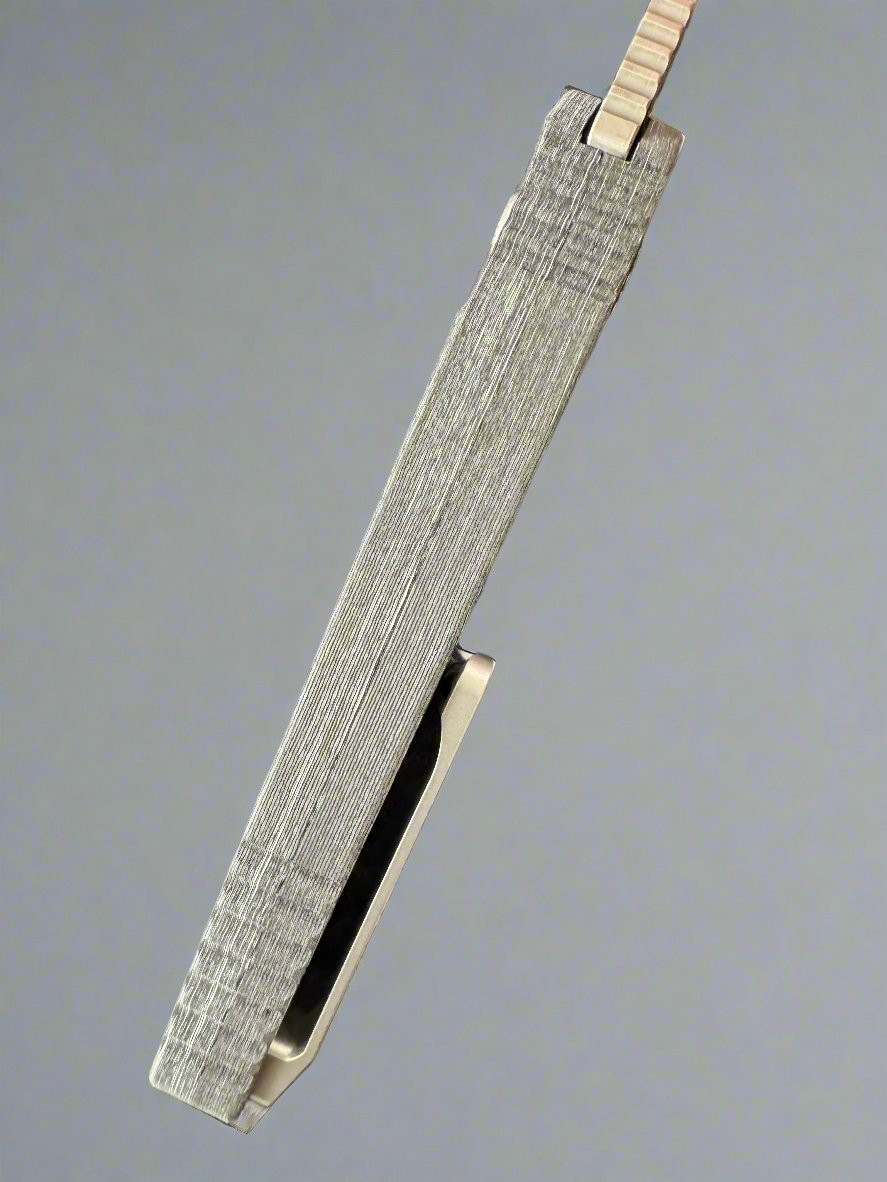 Heretic Knives Pariah M/A Button Lock White Camo Carbon Handles w/ Stonewash MagnaCut