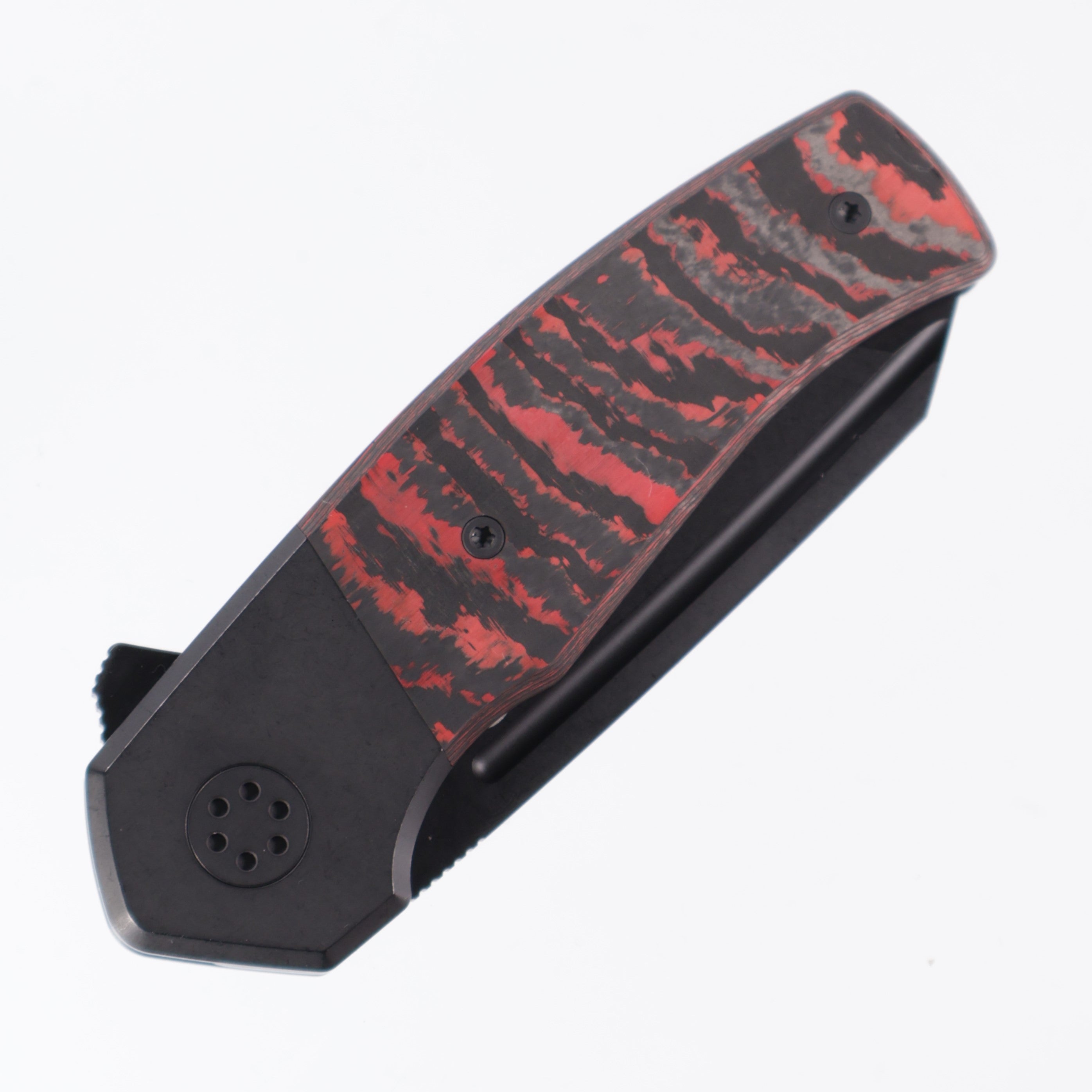 Beans Blades Mini Warrior Folder - Lava Flow Carbon Fiber, PVD M390