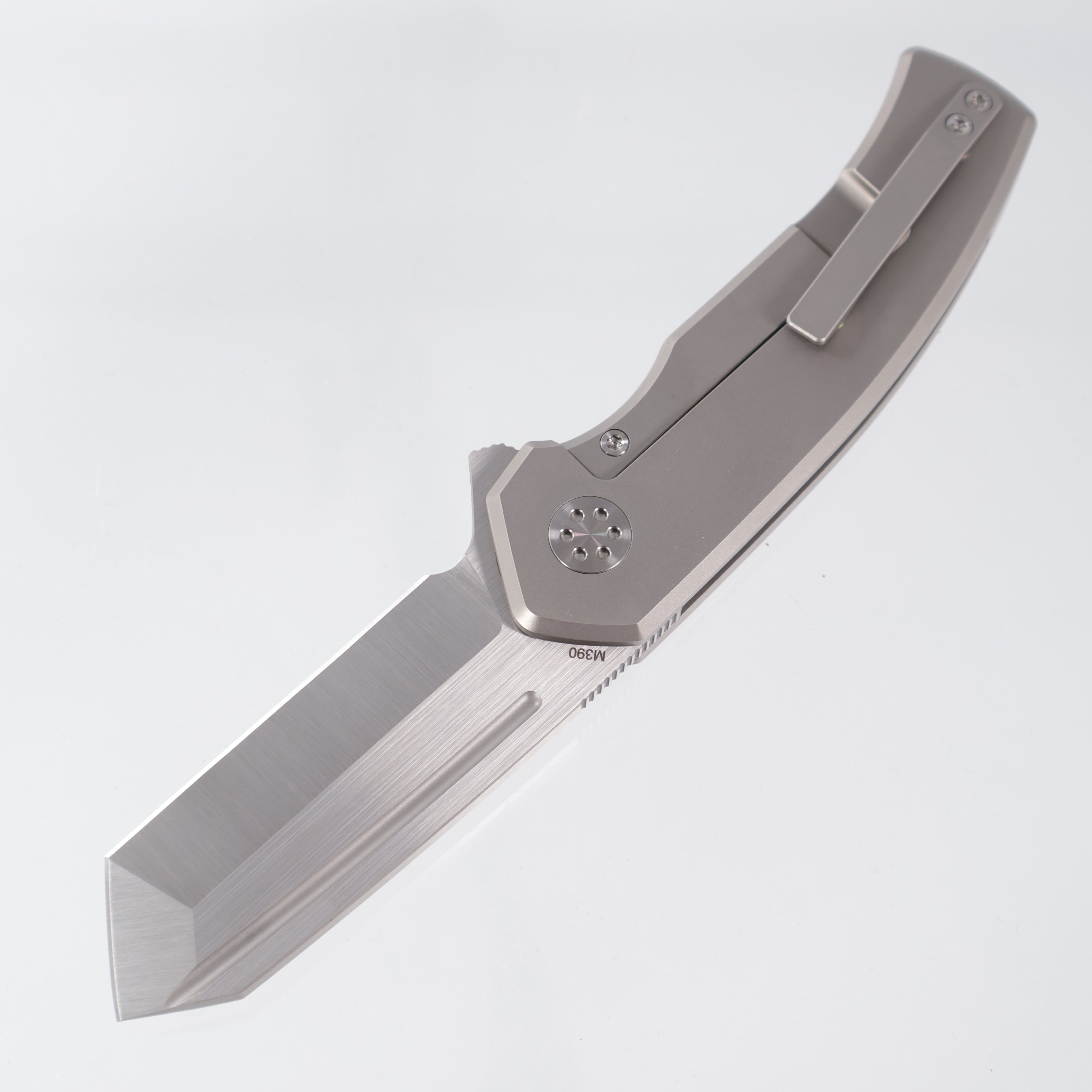 Beans Blades Mini Warrior Folder - Beadblast Titanium - Satin M390