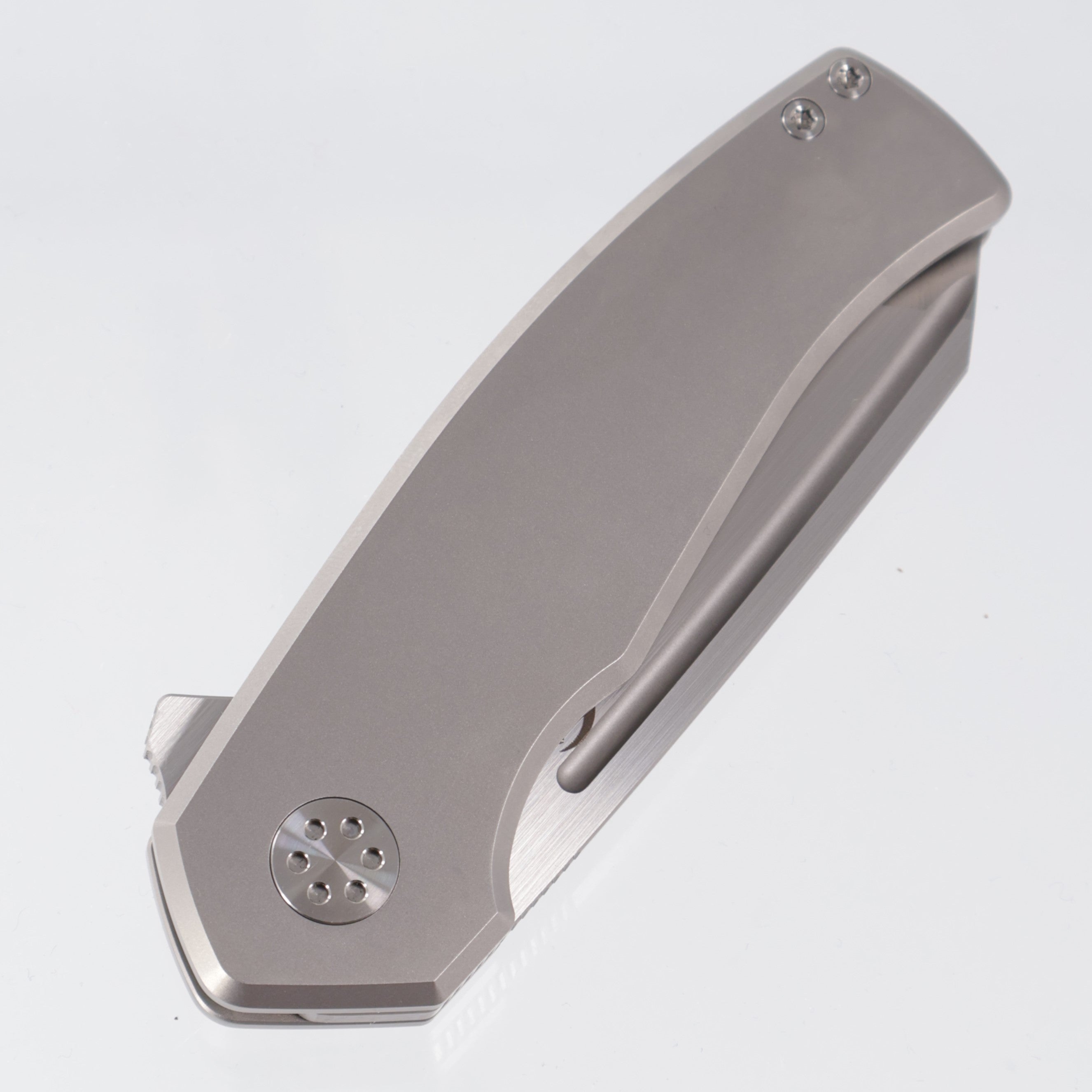 Beans Blades Mini Warrior Folder - Beadblast Titanium - Satin M390