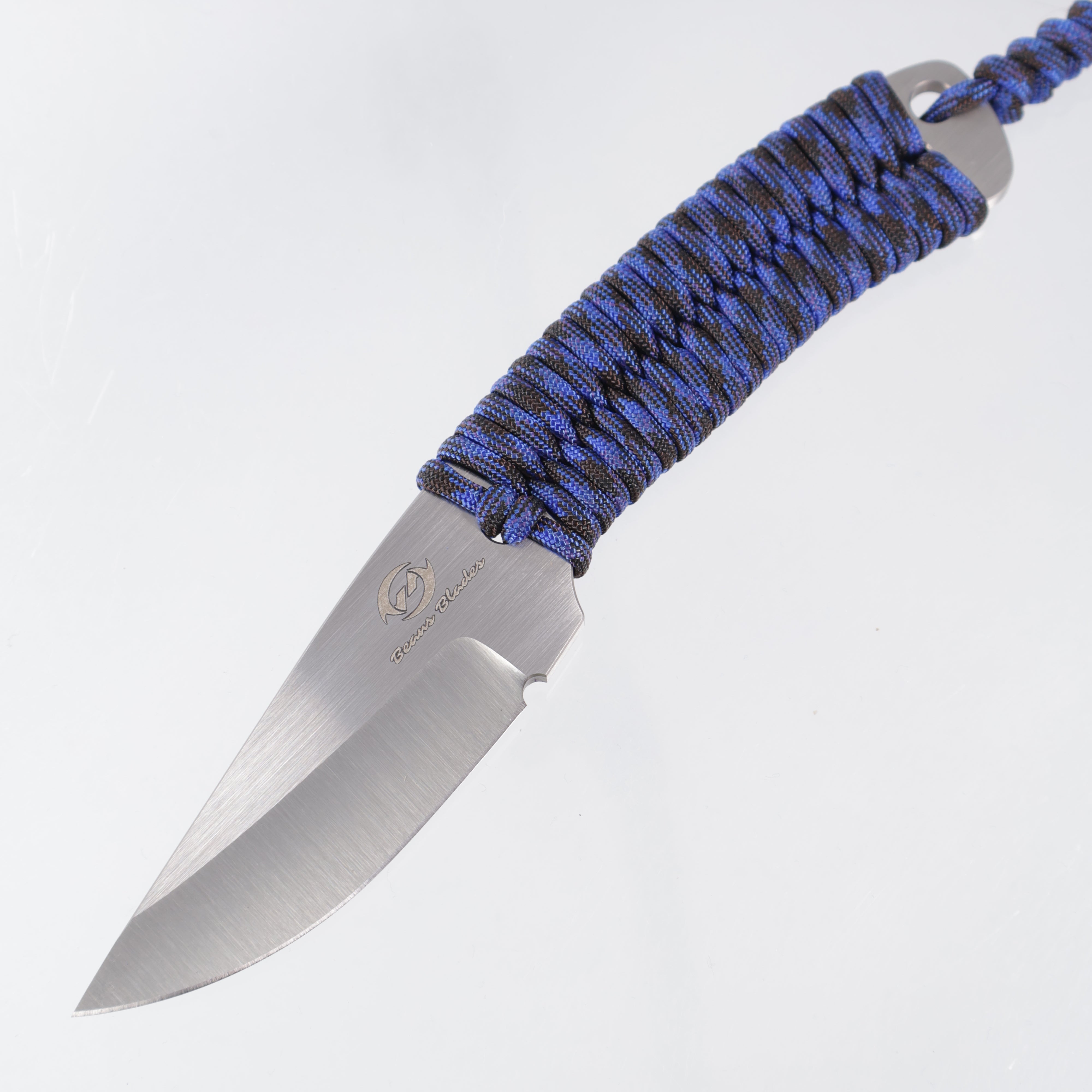 Beans Blades Scout Minimalist - Blue & Black Paracord - Satin M390