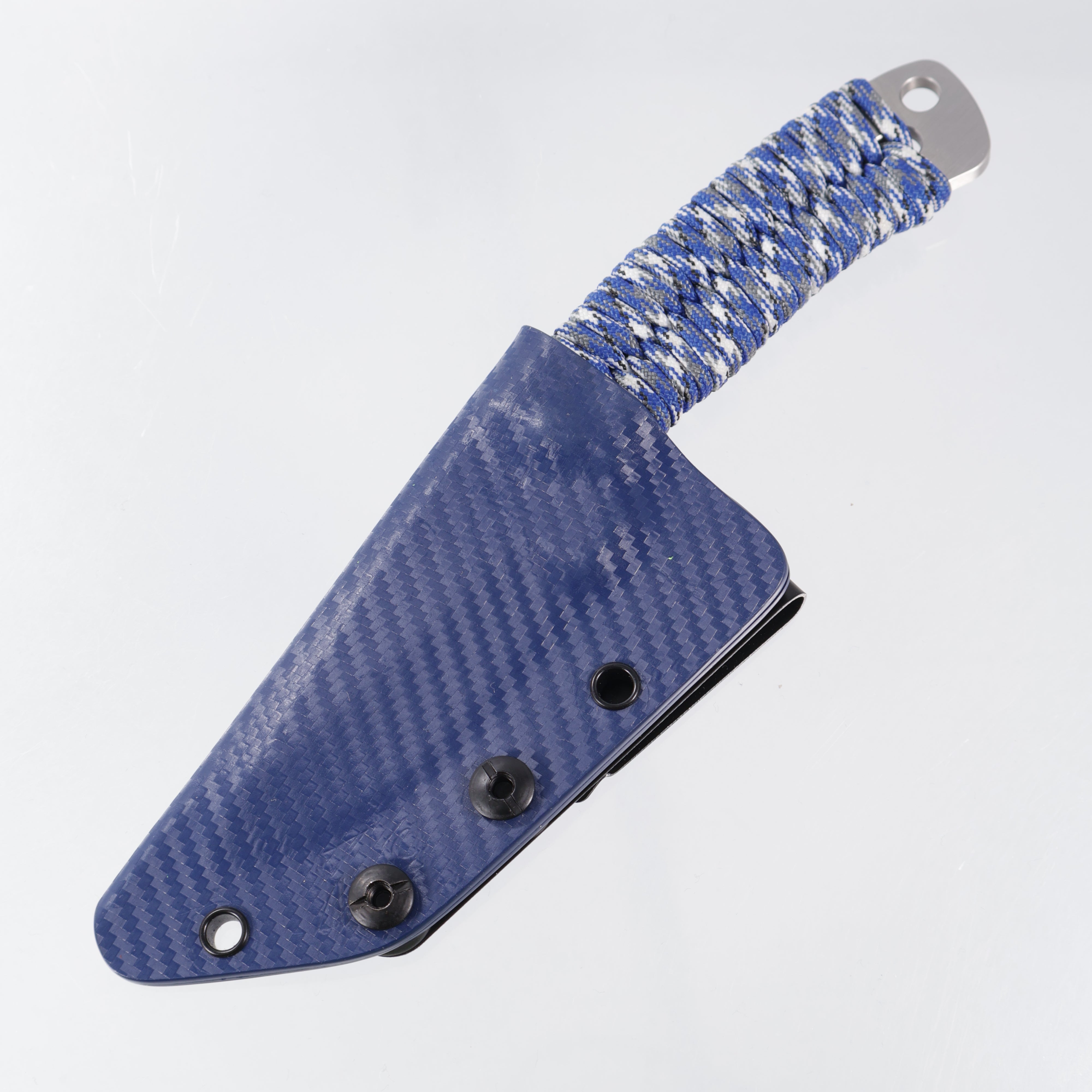 Beans Blades Scout Minimalist - Blue & White Paracord - Satin M390
