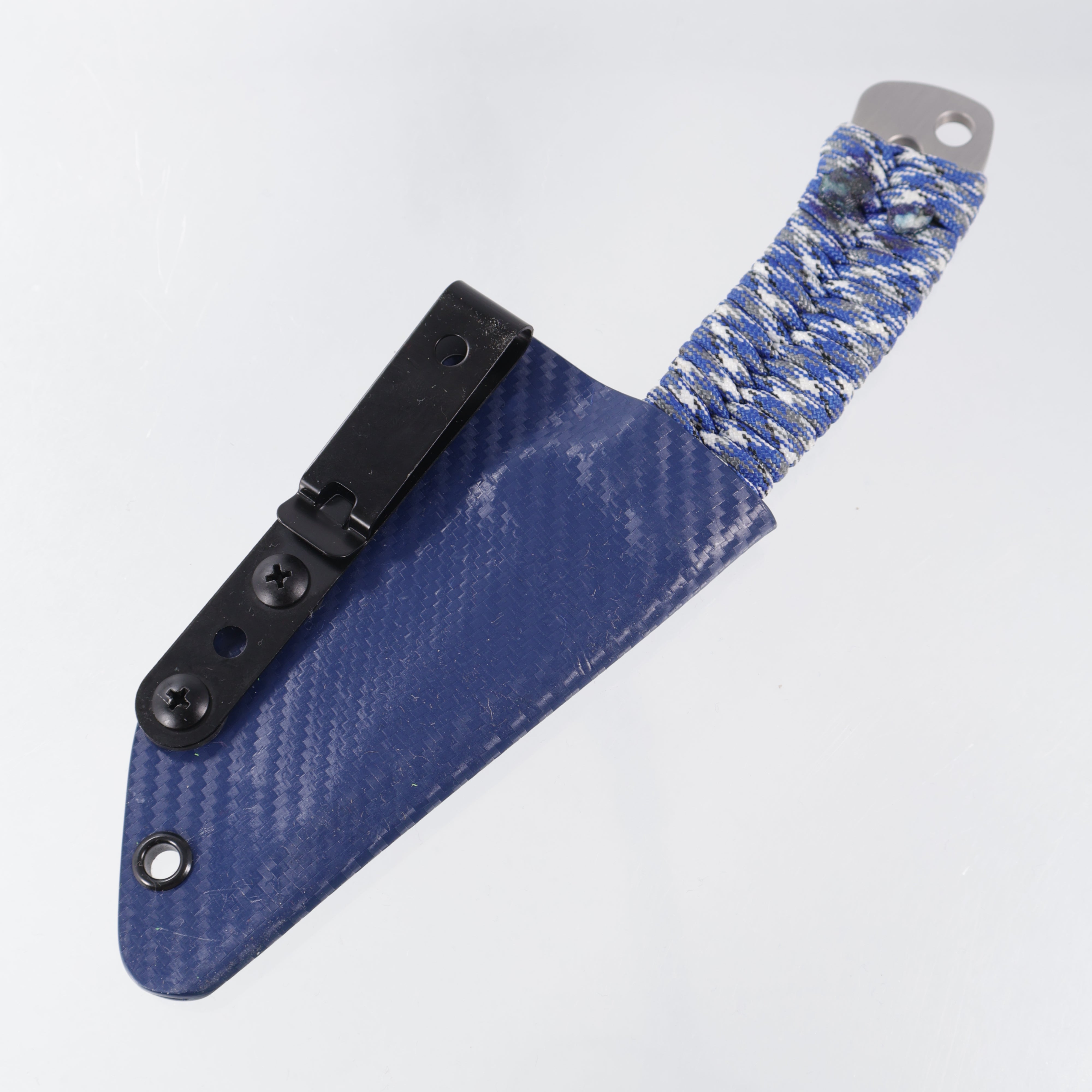 Beans Blades Scout Minimalist - Blue & White Paracord - Satin M390
