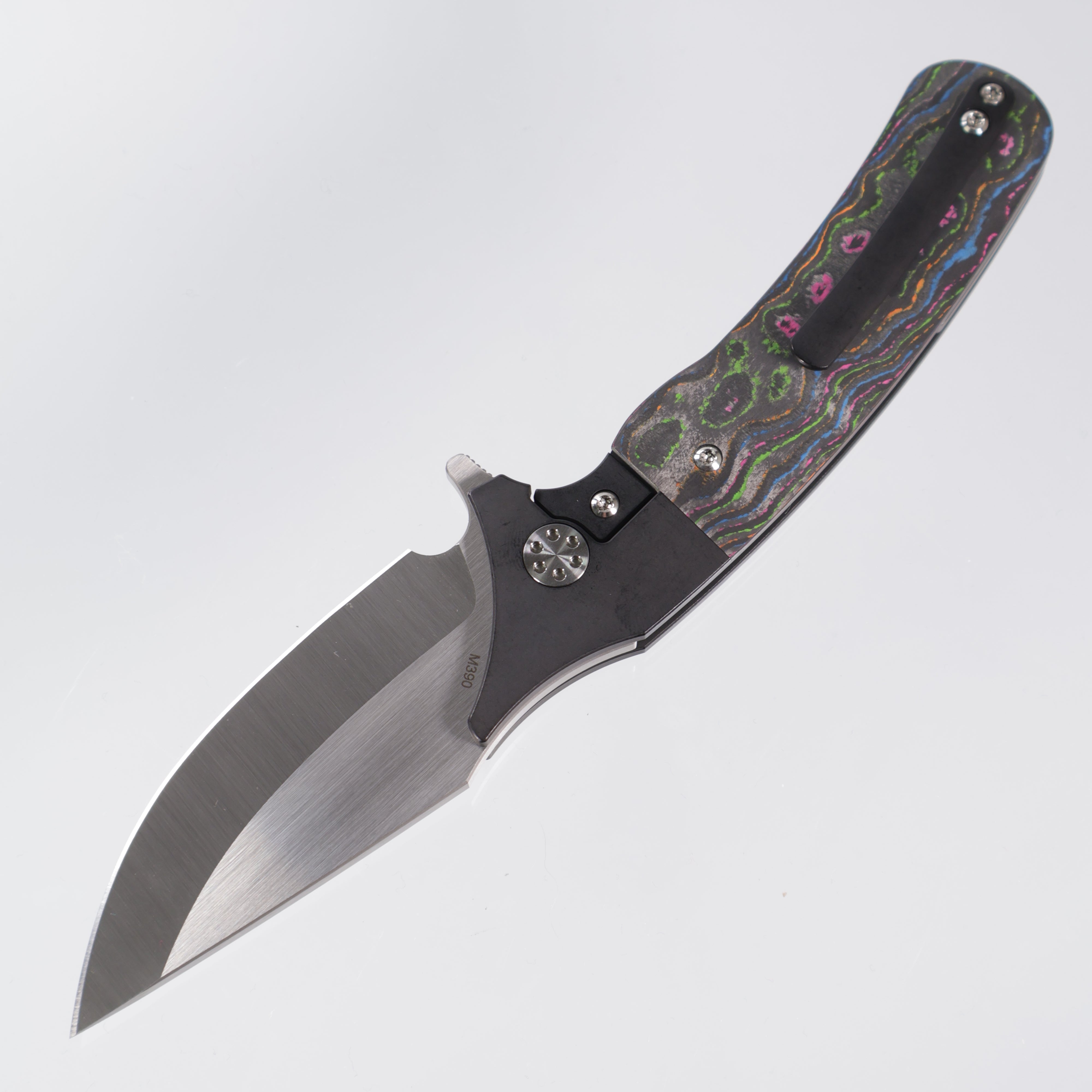 Beans Blades Javelin Folder - Black PVD Titanium - 80s Camo Carbon