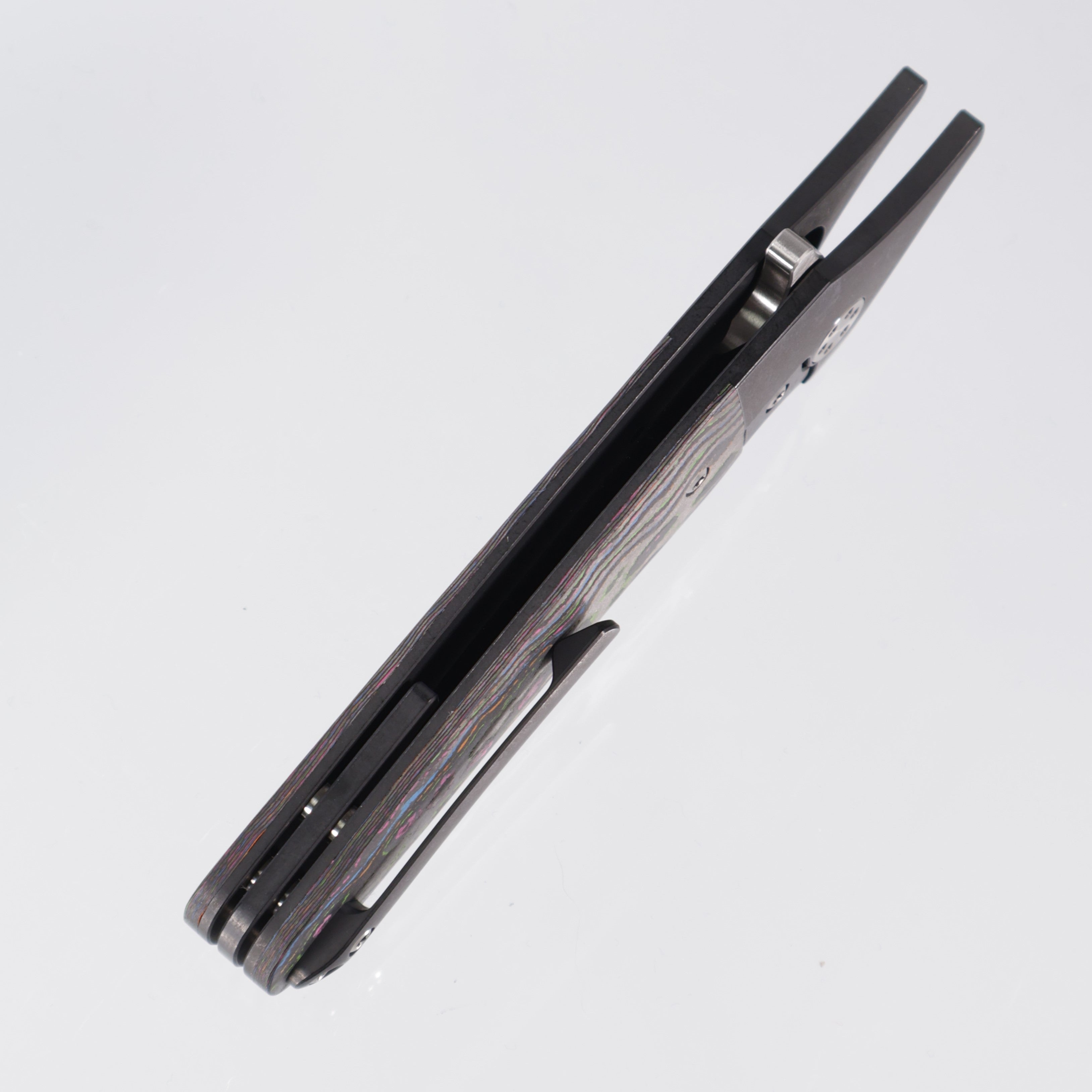 Beans Blades Javelin Folder - Black PVD Titanium - 80s Camo Carbon - Satin M390 - BR OP Exclusive