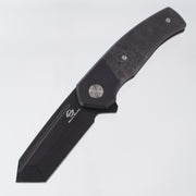 Beans Blade Mini Warrior Folder - Black PVD Titanium w/ Black Dunes Fat Carbon - Black PVD M390