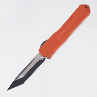 Heretic Manticore S Tanto - Orange Grooved Aluminum - 2-Tone Black Elmax - H023-10A-ORG *PRE-OWNED*