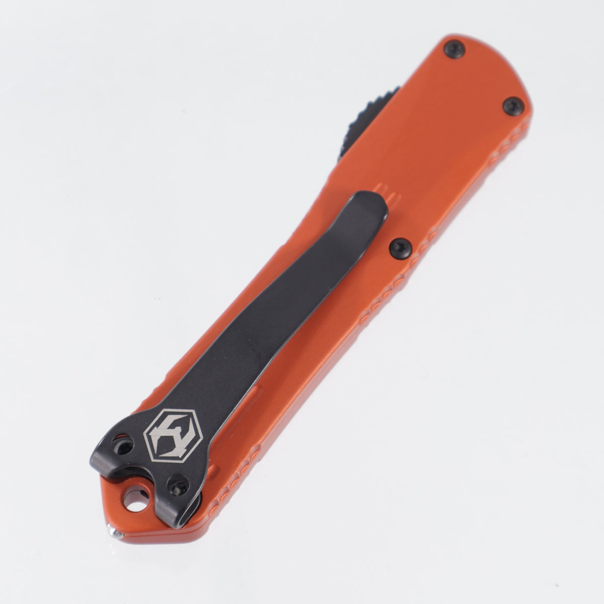 Heretic Manticore S Tanto - Orange Grooved Aluminum - 2-Tone Black Elmax - H023-10A-ORG *PRE-OWNED*
