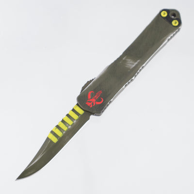 Heretic Manticore S Bowie - Bounty Hunter Cerakote w/ Boba Fett CamoCarbon Backplate - Cerakote Magnacut - H022B-A-BOUNTY *PRE-OWNED*