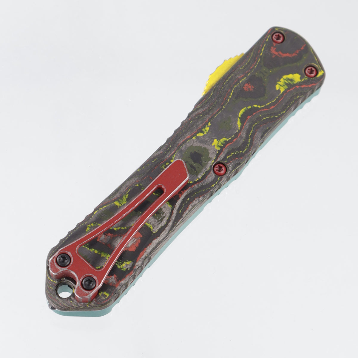 Heretic Manticore E Bowie - Bounty Hunter Aluminum w/ Boba Fett Camo Carbon Backplate - 2-Tone Black Full Serrate Magnacut - H026B-14C-BOUNTY *PRE-OWNED*