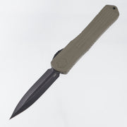 Heretic Manticore X Double Edge Blade Show 2022 Special - Bomb Green Cerakote Grooved Aluminum - Battle Black Elmax *PRE-OWED*