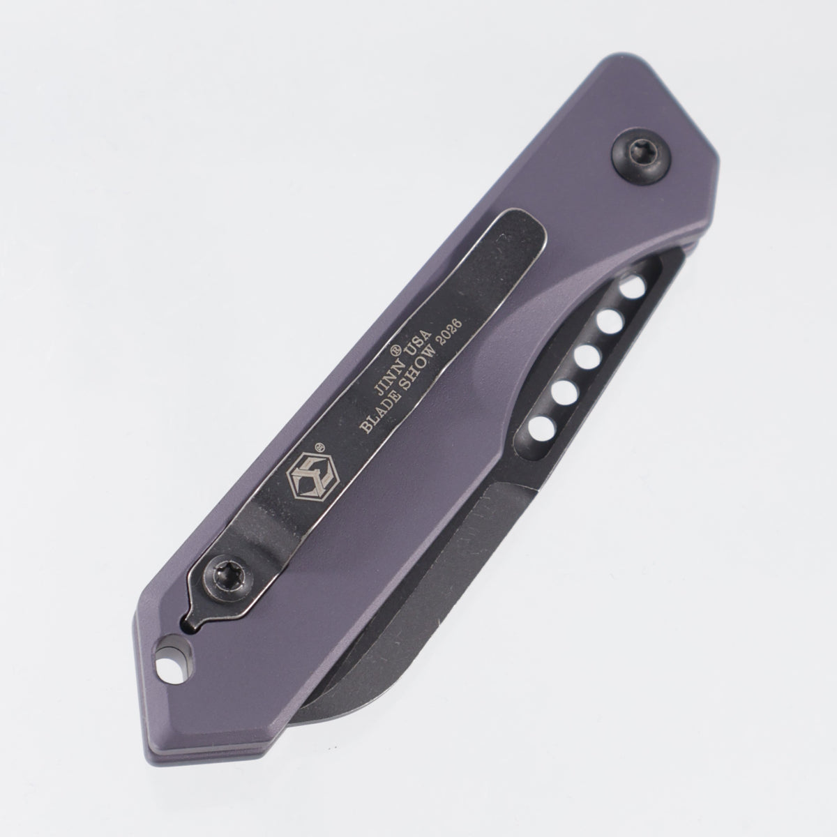 Heretic Jinn Auto Blade Show 2026 Special - Gray Aluminum - Battle Black Magnacut - H113-BLADESHOW2026