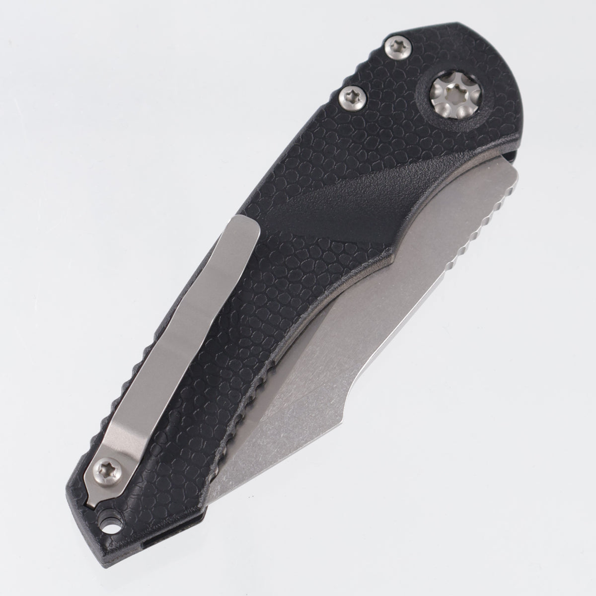 Heretic Mini Pariah Auto Tanto - Black Polymer - Stonewash Magnacut - H055-2A *PRE-OWNED* *NO BOX*