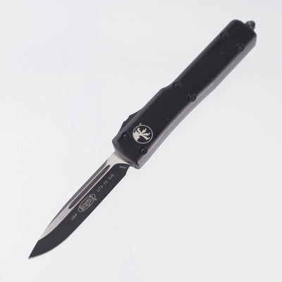 Microtech UTX-70 Single Edge - Black Aluminum - Black Standard M390 - 148-1T *PRE-OWNED*