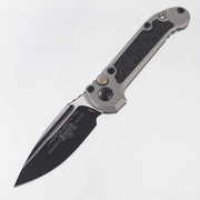 Microtech LUDT Gen III Single Edge - Natural Clear Aluminum w/ Bronze Titanium Backspacer - Black Standard M390MK - 1135-1 NC-A2TI AE *PRE-OWNED*