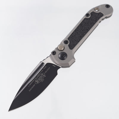 Microtech LUDT Gen III Single Edge - Natural Clear Aluminum w/ Bronze Titanium Backspacer - Black Standard M390MK - 1135-1 NC-A2TI AE *PRE-OWNED*