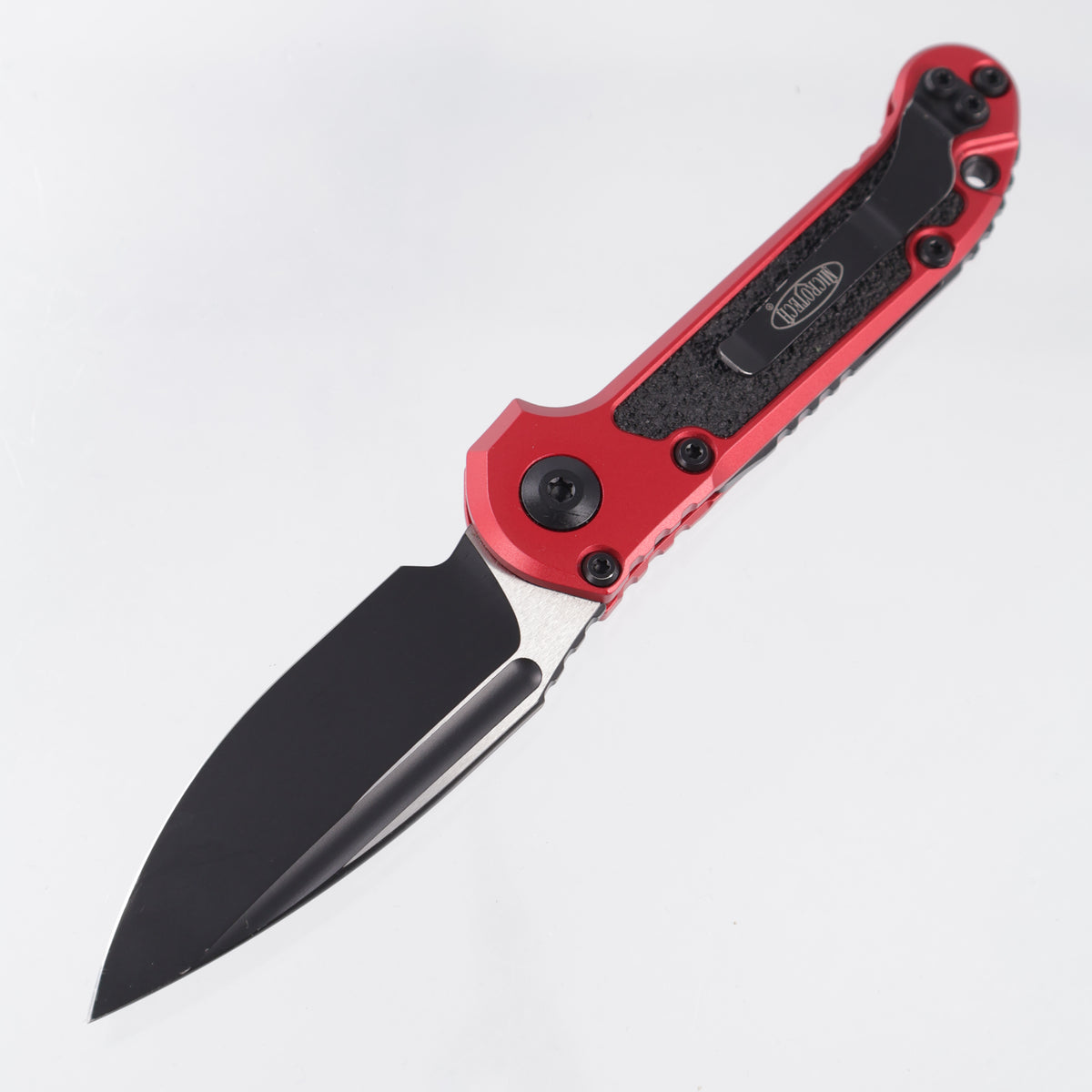 Microtech LUDT Gen III Single Edge - Red Aluminum - Black Standard M390MK - 1135-1 RD *PRE-OWNED*
