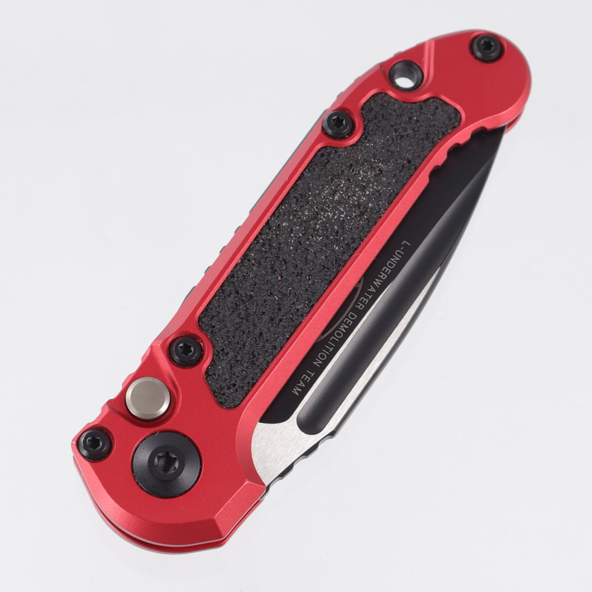 Microtech LUDT Gen III Single Edge - Red Aluminum - Black Standard M390MK - 1135-1 RD *PRE-OWNED*
