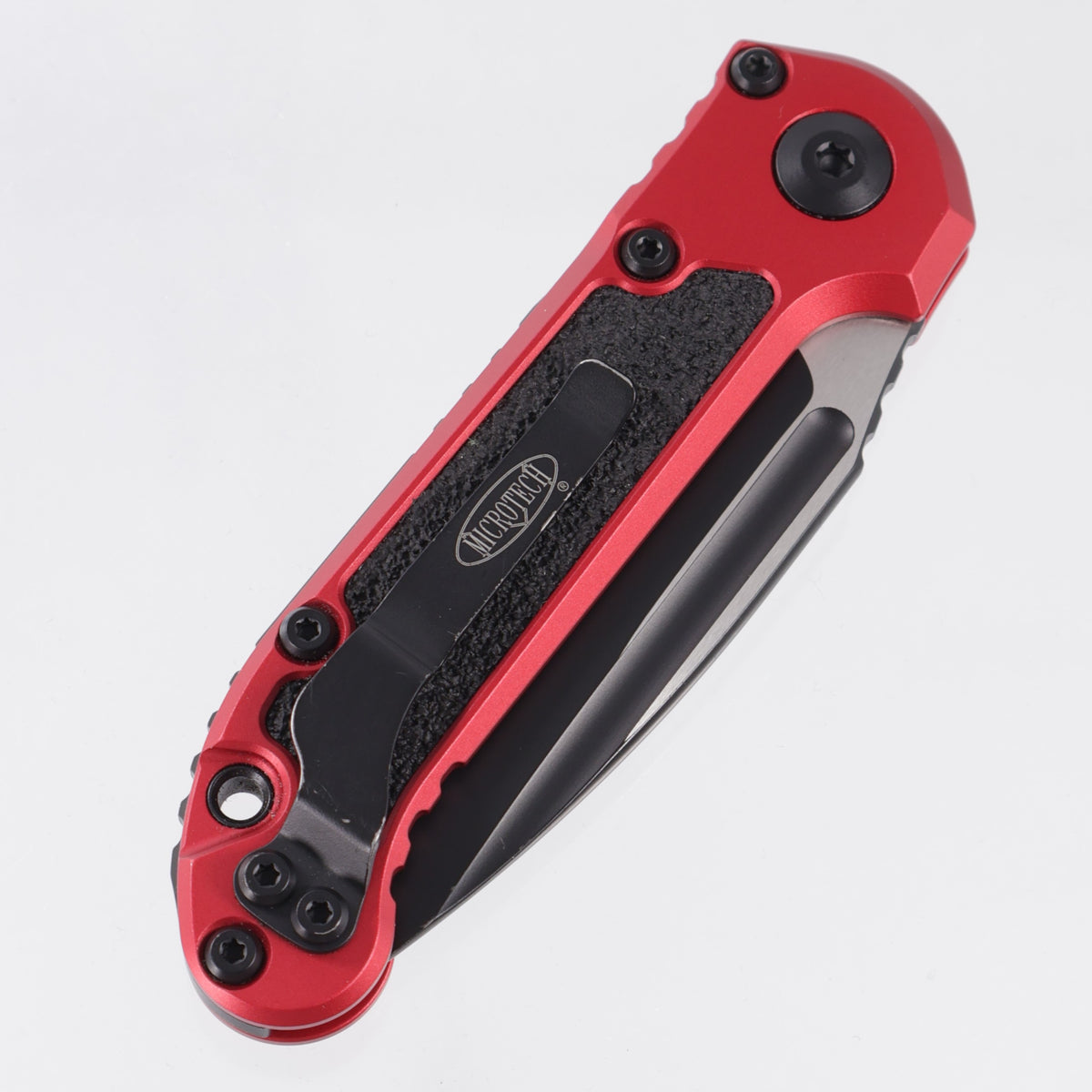 Microtech LUDT Gen III Single Edge - Red Aluminum - Black Standard M390MK - 1135-1 RD *PRE-OWNED*