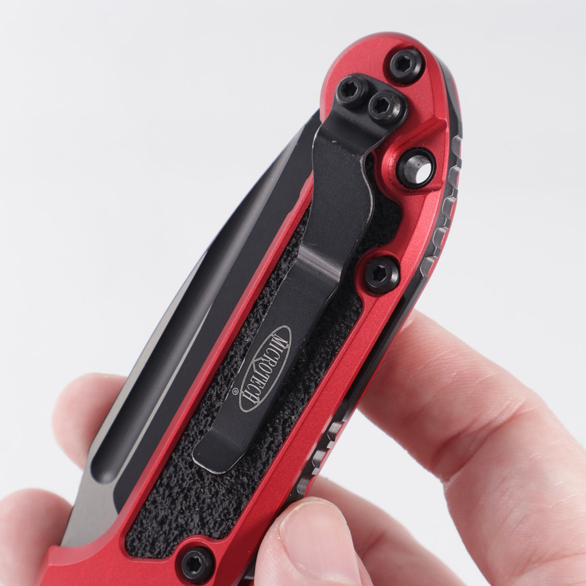 Microtech LUDT Gen III Single Edge - Red Aluminum - Black Standard M390MK - 1135-1 RD *PRE-OWNED*