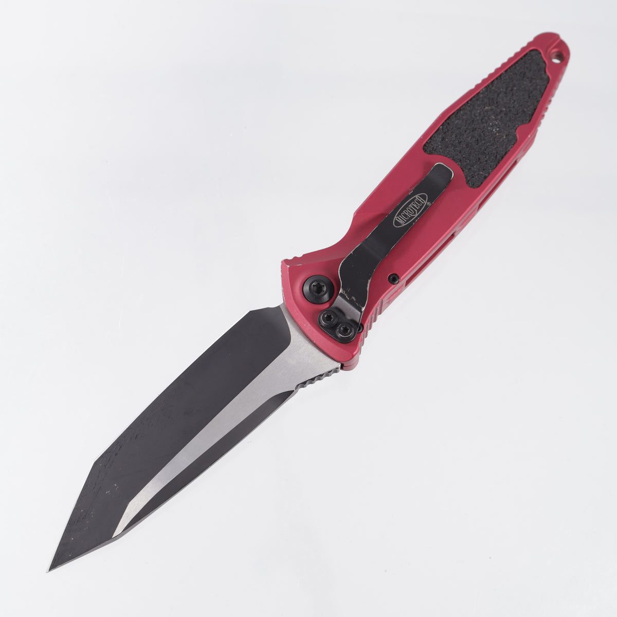 Microtech Socom Elite Auto Tanto - Red Aluminum - Black Standard 204P *PRE-OWNED* *WRONG BOX*