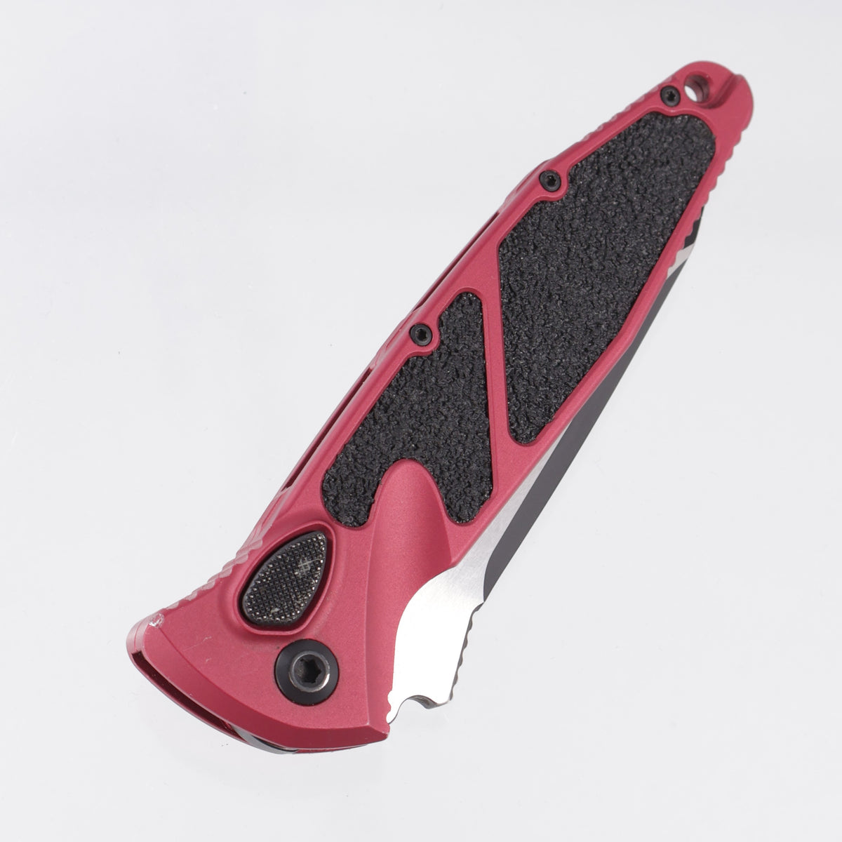 Microtech Socom Elite Auto Tanto - Red Aluminum - Black Standard 204P *PRE-OWNED* *WRONG BOX*