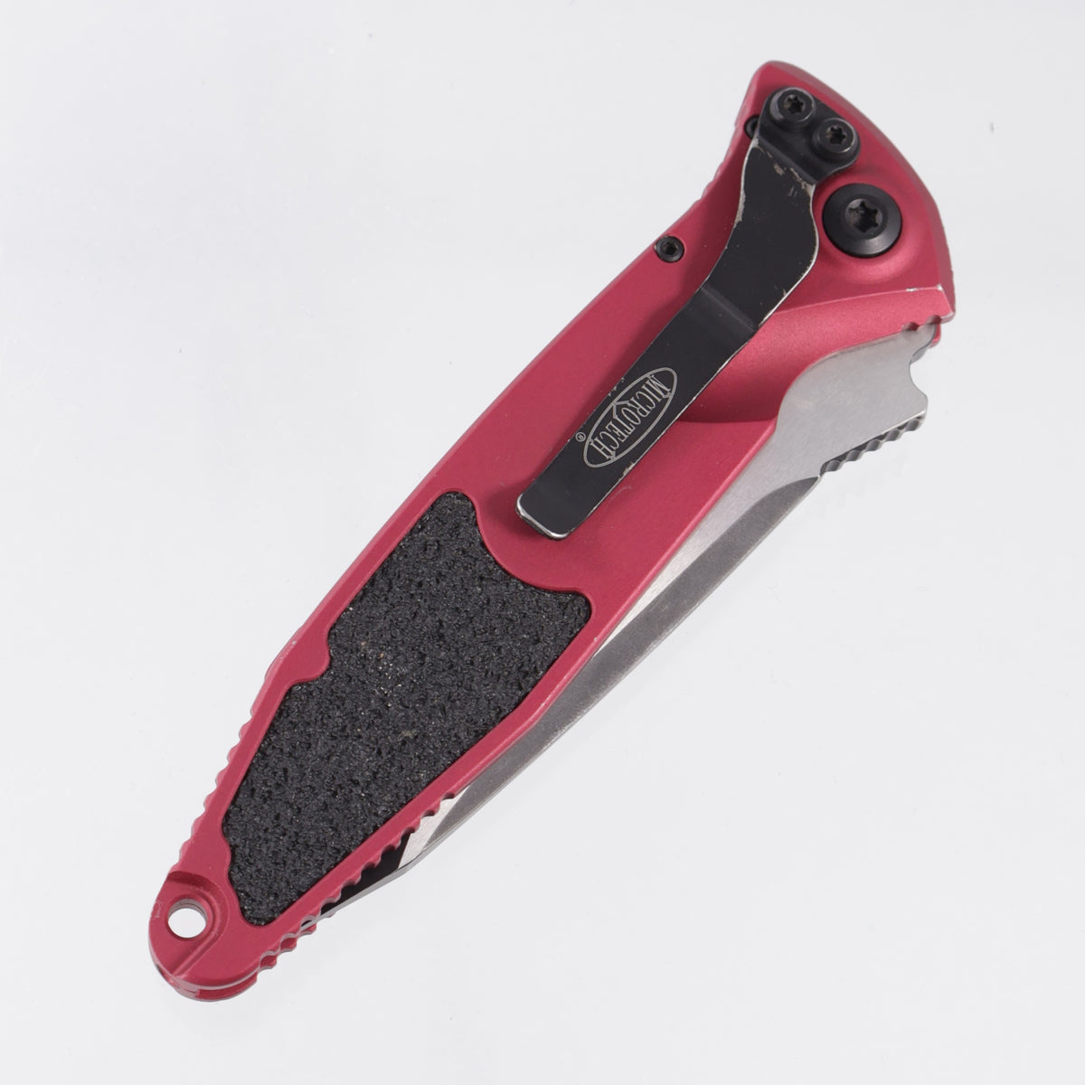 Microtech Socom Elite Auto Tanto - Red Aluminum - Black Standard 204P *PRE-OWNED* *WRONG BOX*