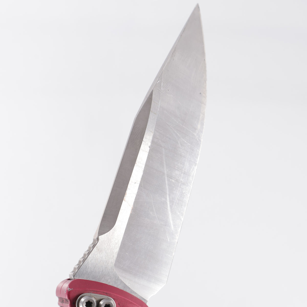 Microtech Socom Elite Auto Single Edge - Red Aluminum - Satin 204P - 160A-4 RD *PRE-OWNED*