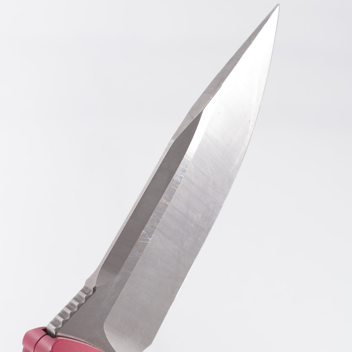 Microtech Socom Elite Auto Single Edge - Red Aluminum - Satin 204P - 160A-4 RD *PRE-OWNED*