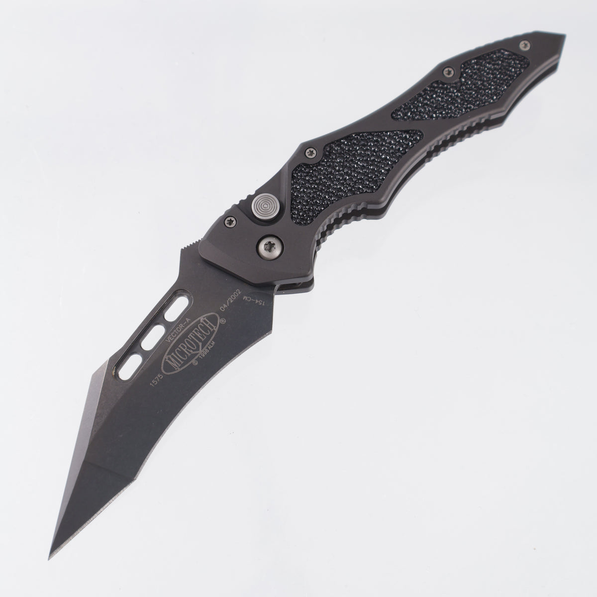 Microtech Vector Auto - Black Aluminum - Grey Coated 154CM *PRE-OWNED* *NO BOX*