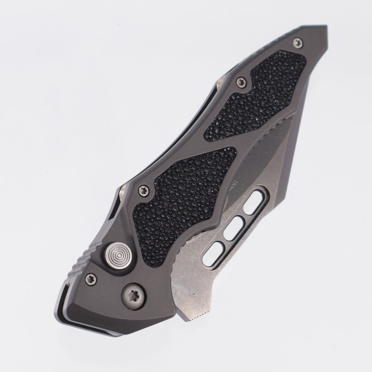Microtech Vector Auto - Black Aluminum - Grey Coated 154CM *PRE-OWNED* *NO BOX*