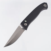 Pro-Tech Brend Classic Pre-Production - Black Aluminum w/ Abalone Button - Satin Magnacut - BSA.26.Brend.1 *PRE-OWNED*