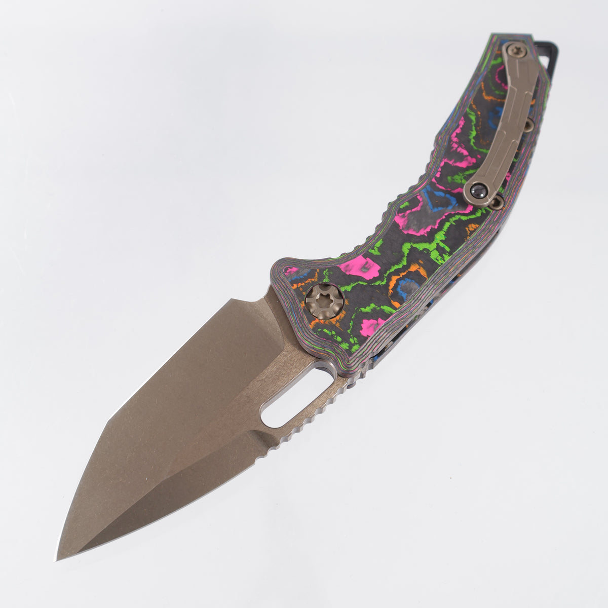 Heretic Medusa V3 Auto Tanto - 80s Camo Carbon - Bronze Magnacut - BROP Exclusive - H011-7A-80/CC *PRE-OWNED*