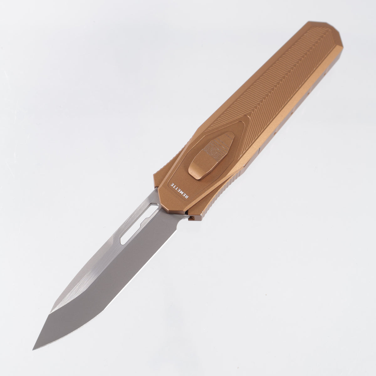 Remette Swordfish Tanto - Bronze Aluminum w/ Carbon Fiber Inlay - Beadblast S35VN *PRE-OWNED* *NO BOX*