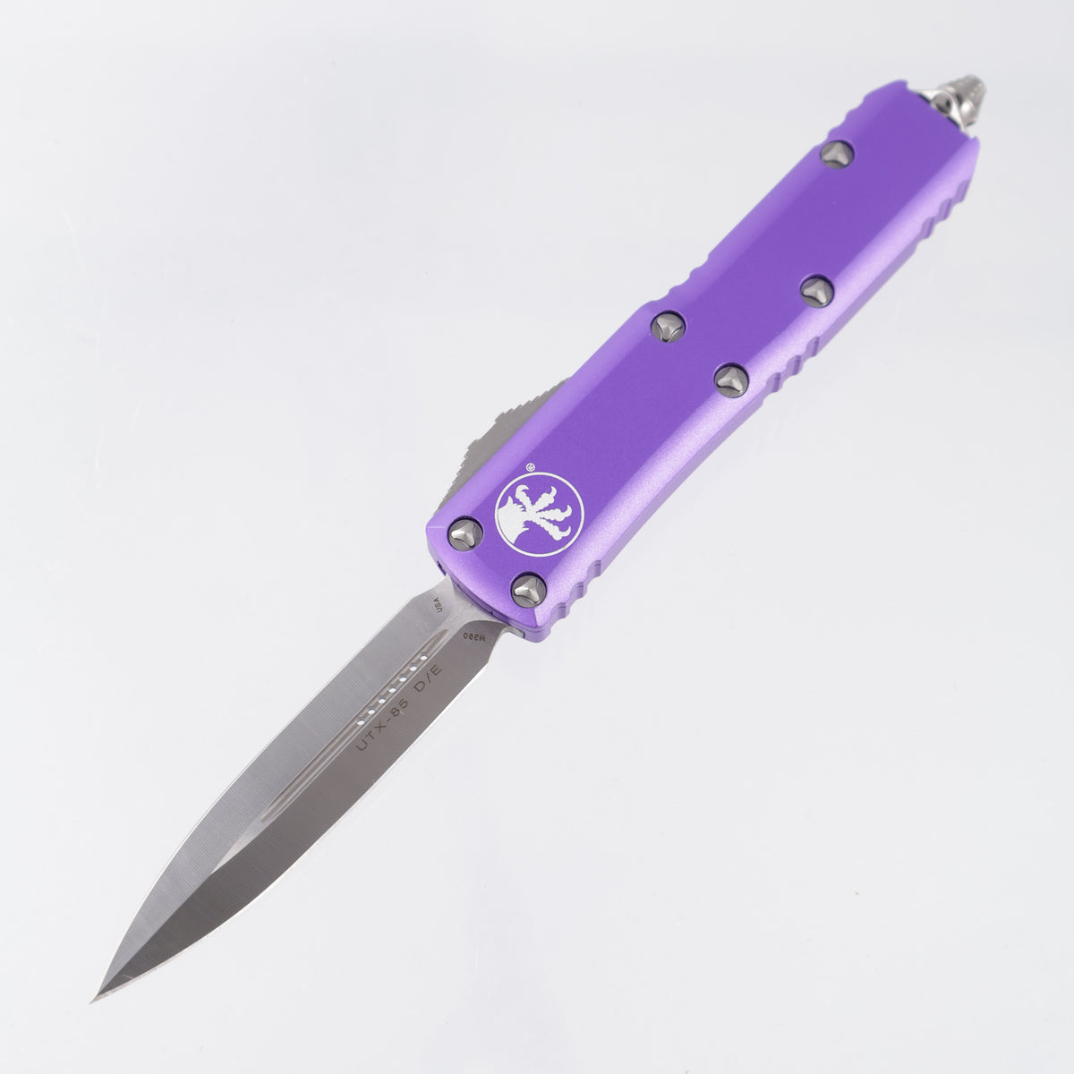 Microtech UTX-85 Double Edge - Purple Aluminum - Satin M390 *PRE-OWNED* *NO BOX*