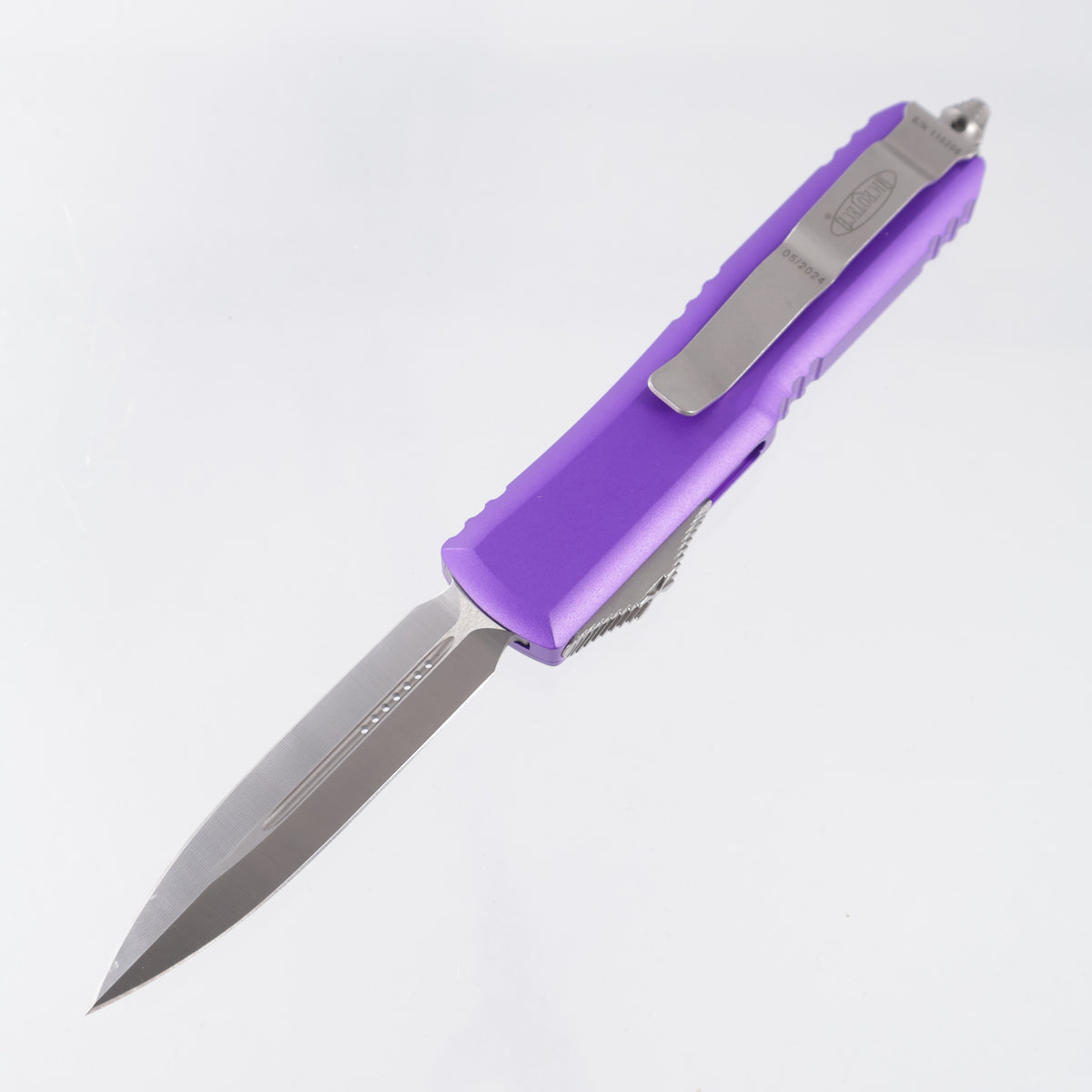 Microtech UTX-85 Double Edge - Purple Aluminum - Satin M390 *PRE-OWNED* *NO BOX*