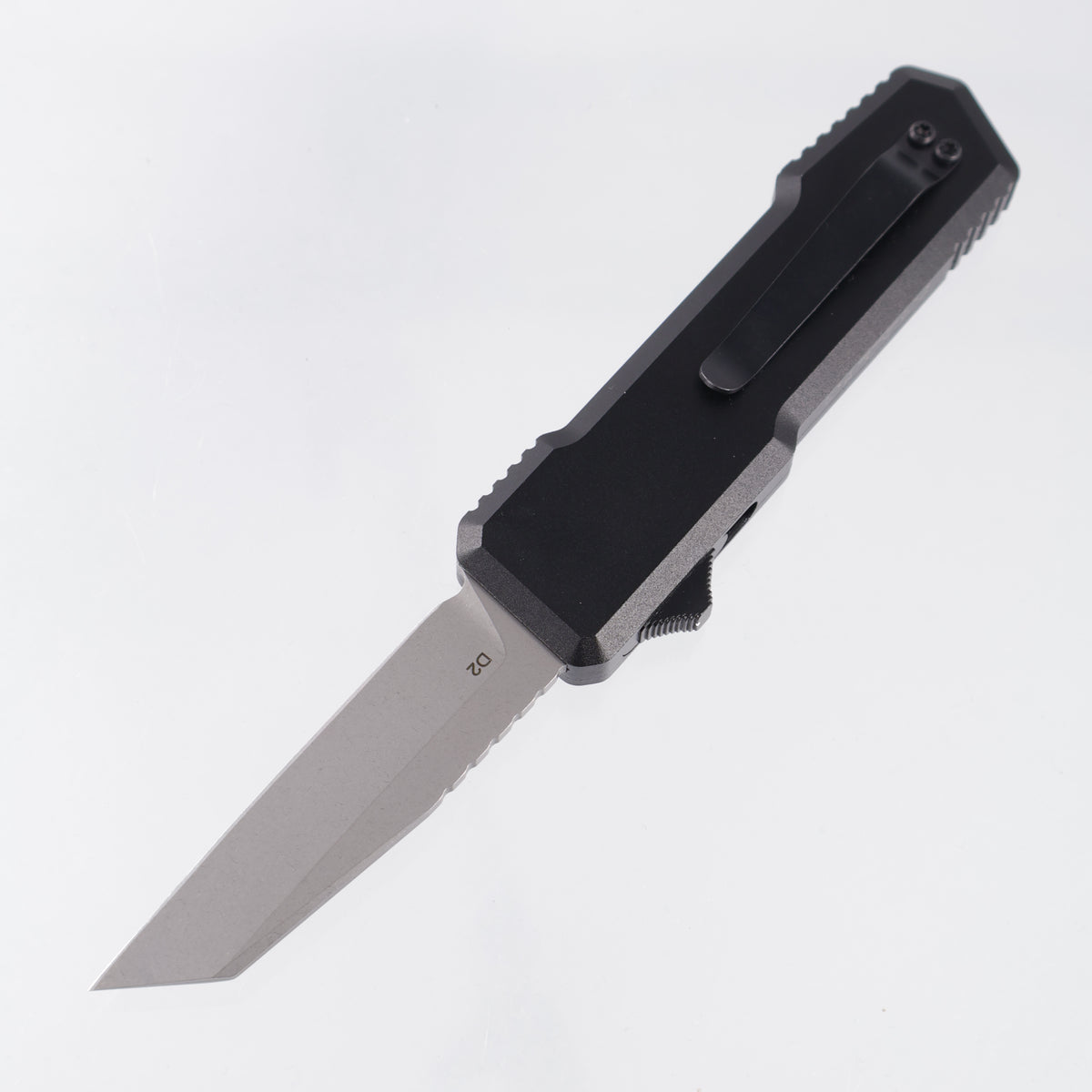 OTF Of Mysterious & Unknown Origin - Black Aluminum - Stonewash D2 *PRE-OWNED* *NO BOX*