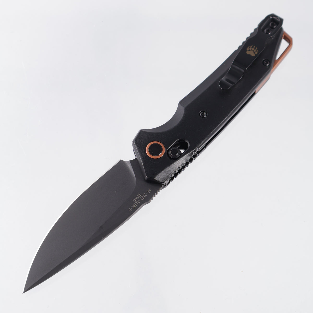 Bear Ops USA Katakt II Auto - Black Aluminum w/ Bronze Accents - DLC M390 - AC-2100-ALBLK-B *PRE-OWNED*